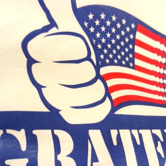 SAN DIEGO T-Shirt Sz 2XL WHITE Crewneck American Flag GRATEFUL Patriotic Flag - Picture 11 of 11